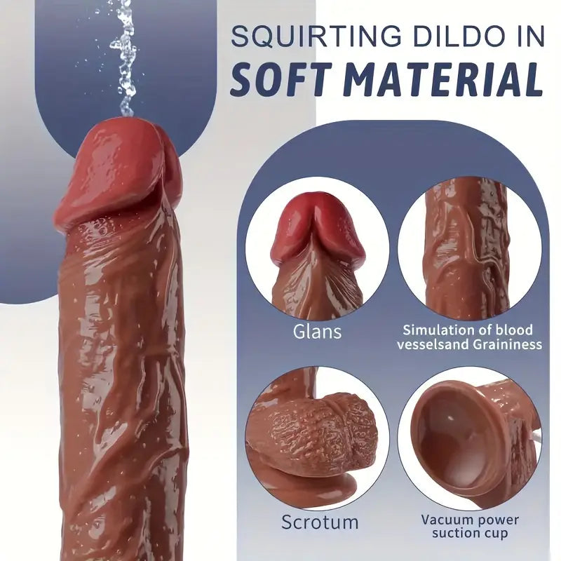 Dildo realistico con con vescica d'acqua per uso adulto - ITALYSALDI.IT