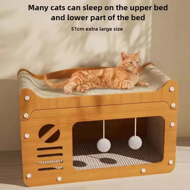 Cuccia per gatti integrata con tiragraffi resistente all'usura Colonna tiragraffi per gatti Four Seasons Vertical Crawler Cat Comfort - ITALYSALDI.IT