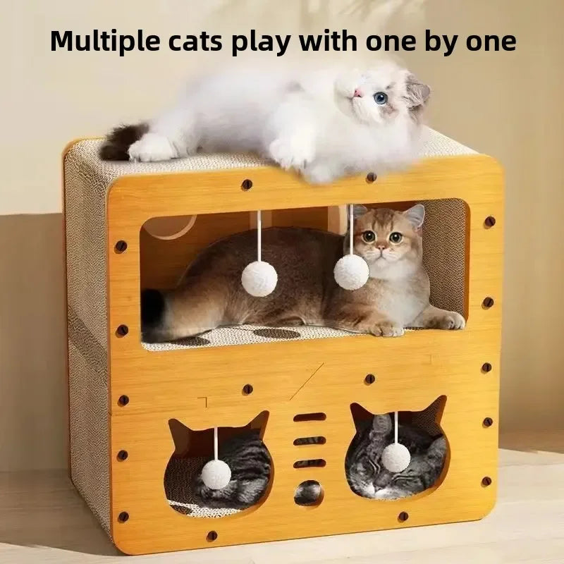 Cuccia per gatti integrata con tiragraffi resistente all'usura Colonna tiragraffi per gatti Four Seasons Vertical Crawler Cat Comfort - ITALYSALDI.IT