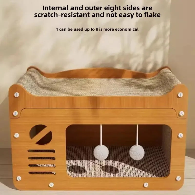 Cuccia per gatti integrata con tiragraffi resistente all'usura Colonna tiragraffi per gatti Four Seasons Vertical Crawler Cat Comfort - ITALYSALDI.IT