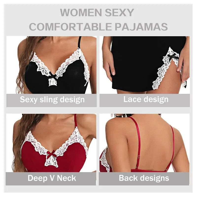 Sexy CAMICIA DA NOTTE Soft Lingerie NOTTE DONNA - ITALYSALDI.IT