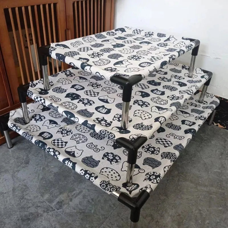 Letto rialzato per animali domestici per cani Letto per gatti Letto pieghevole per animali domestici da campeggio Cuccia per gatti Portatile Rimovibile Quattro stagioni Letto per cani e gatti Accessori per gatti - ITALYSALDI.IT