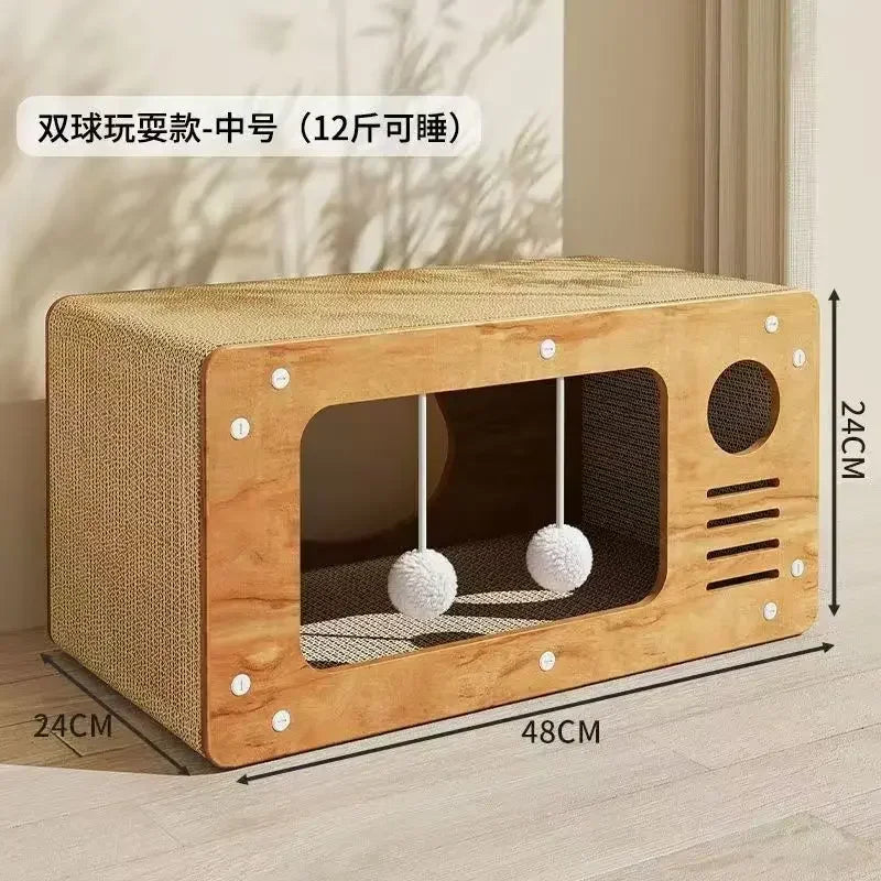 Cuccia per gatti integrata con tiragraffi resistente all'usura Colonna tiragraffi per gatti Four Seasons Vertical Crawler Cat Comfort - ITALYSALDI.IT