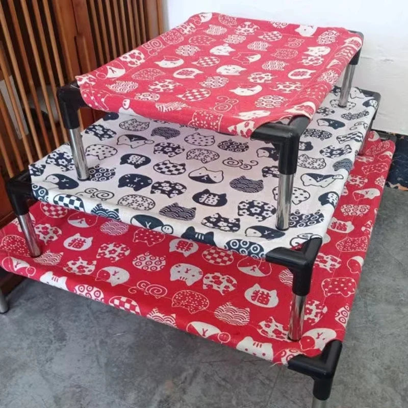 Letto rialzato per animali domestici per cani Letto per gatti Letto pieghevole per animali domestici da campeggio Cuccia per gatti Portatile Rimovibile Quattro stagioni Letto per cani e gatti Accessori per gatti - ITALYSALDI.IT