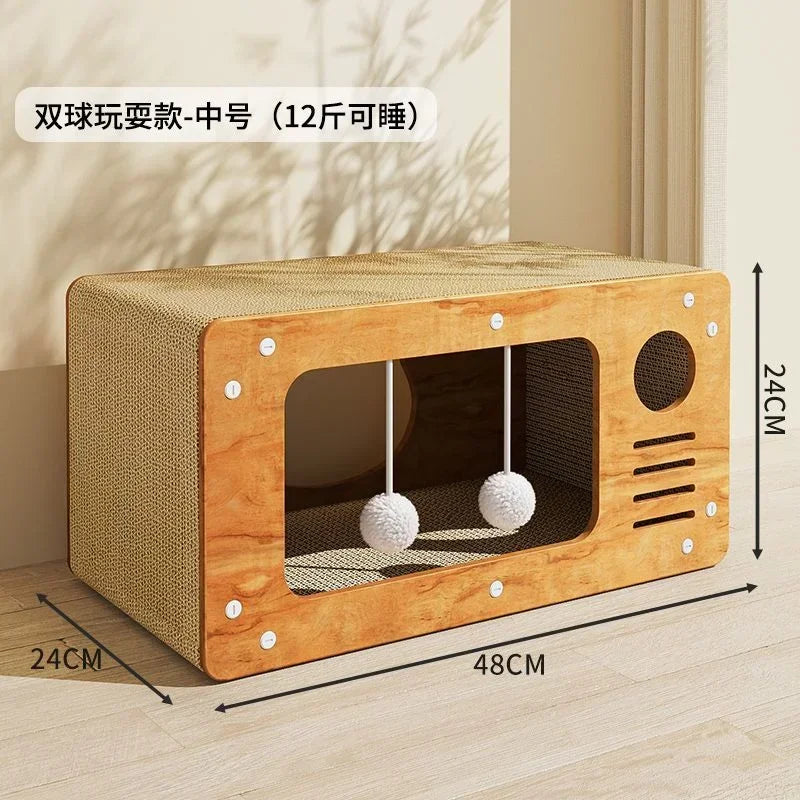 Cuccia per gatti integrata con tiragraffi resistente all'usura Colonna tiragraffi per gatti Four Seasons Vertical Crawler Cat Comfort - ITALYSALDI.IT