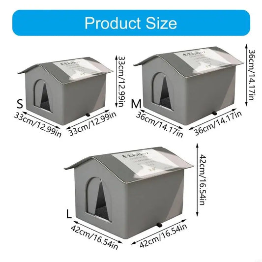 Nido caldo per gatti randagi all'aperto, resistente al freddo e alle intemperie, rifugio per gatti - ITALYSALDI.IT