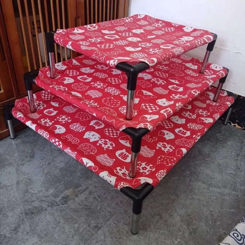 Letto rialzato per animali domestici per cani Letto per gatti Letto pieghevole per animali domestici da campeggio Cuccia per gatti Portatile Rimovibile Quattro stagioni Letto per cani e gatti Accessori per gatti - ITALYSALDI.IT