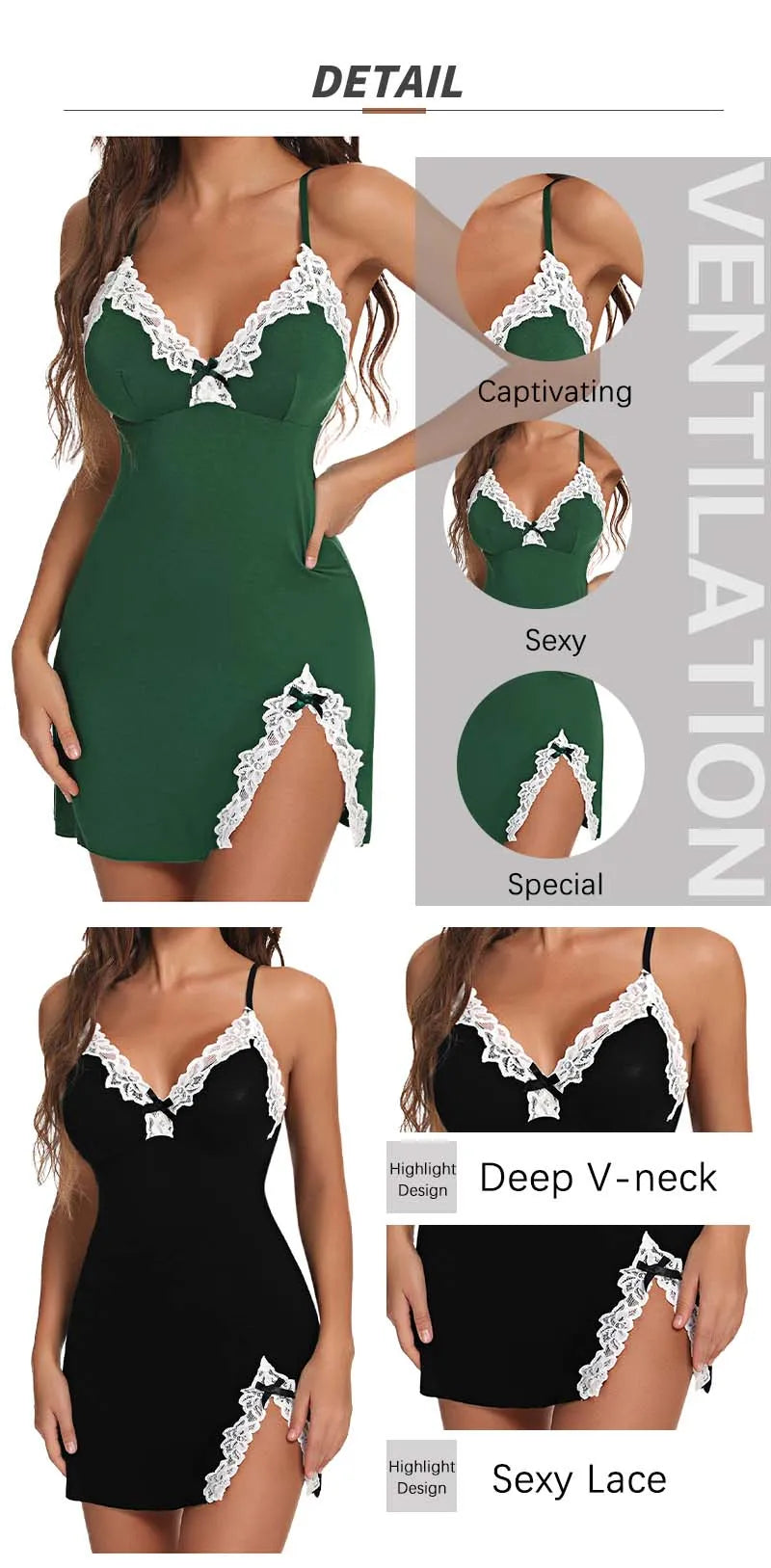 Sexy CAMICIA DA NOTTE Soft Lingerie NOTTE DONNA - ITALYSALDI.IT