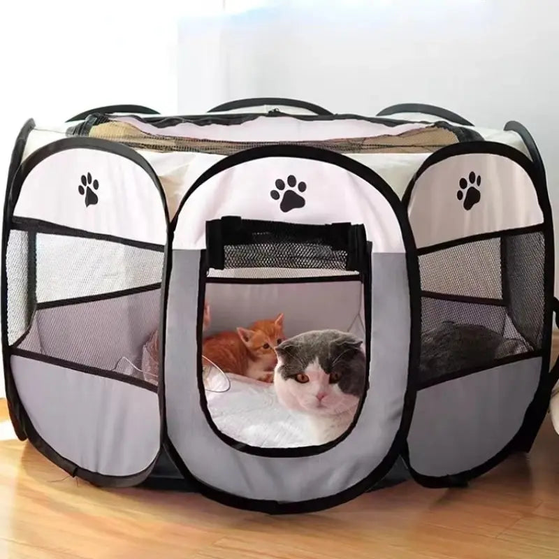 Tenda pieghevole portatile per animali domestici, recinto ottagonale, rifugio per cuccioli, facile da usare, facile da usare, gabbie per cani di grandi dimensioni, recinti per gatti - ITALYSALDI.IT