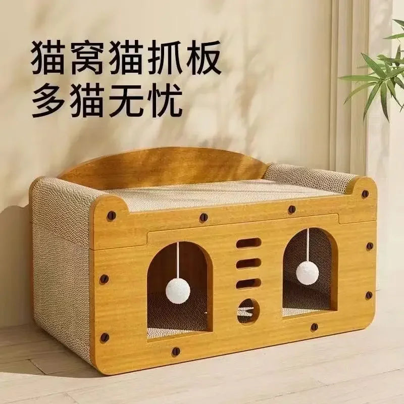 Cuccia per gatti integrata con tiragraffi resistente all'usura Colonna tiragraffi per gatti Four Seasons Vertical Crawler Cat Comfort - ITALYSALDI.IT