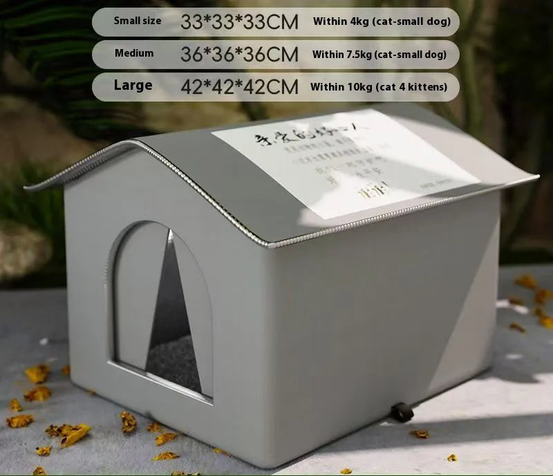 Cuccia per gatti randagi impermeabile, cuccia per gatti selvatici all'aperto, tenda per animali domestici chiusa, cuccia per animali domestici resistente al freddo, calda invernale per esterni - ITALYSALDI.IT