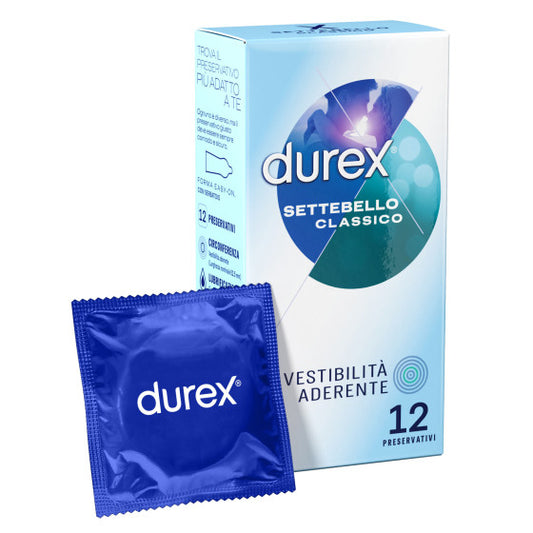 Durex Settebello Classico x12 profilattici preservativi, condom