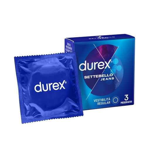 Profilattico Durex Settebello Jeans 3 Pezzi x24 confezioni - 72 preservativi - ITALYSALDI.IT