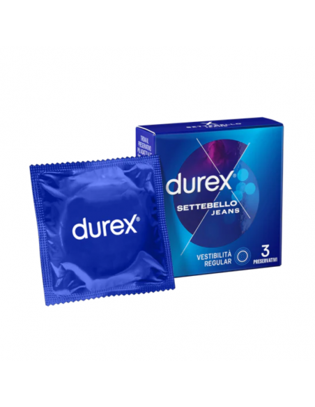 Profilattico Durex Settebello Jeans 3 Pezzi x24 confezioni - 72 preservativi - ITALYSALDI.IT
