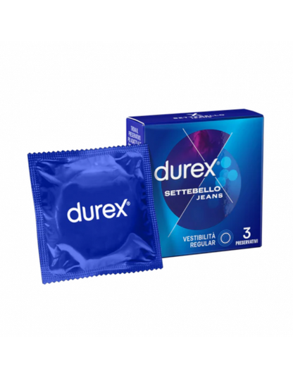 Profilattico Durex Settebello Jeans 3 Pezzi x24 confezioni - 72 preservativi - ITALYSALDI.IT